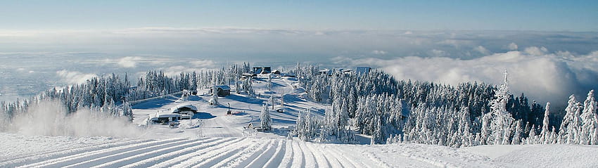 Grouse Mountain, Weihnachtsbergblick HD-Hintergrundbild