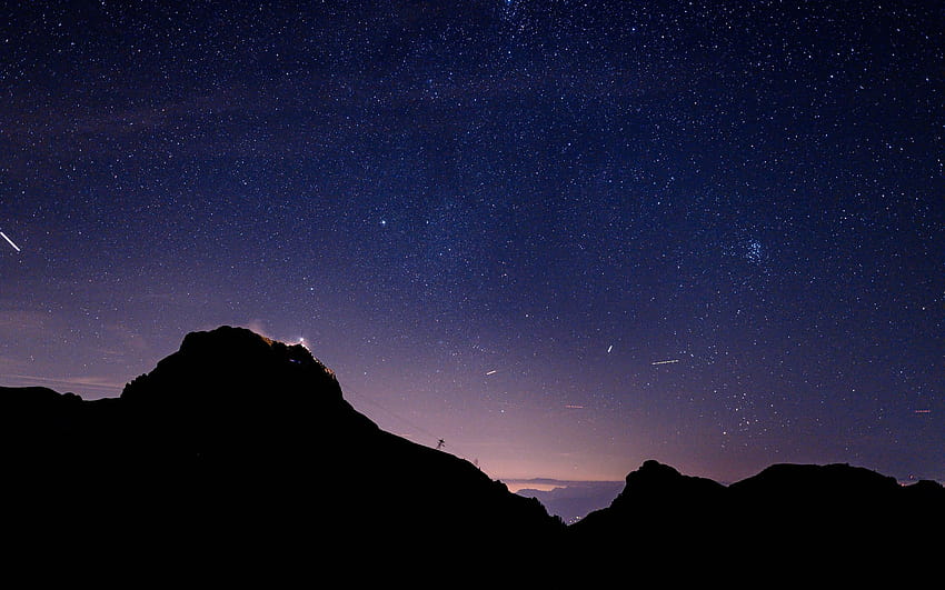 montaña noche fondo de pantalla hd