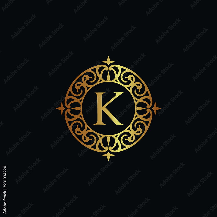 Vintage old style logo icon golden. Royal hotel, Premium boutique, Fashion  logo, restaurant logo, VIP logo. Letter K logo, Premium quality logo. Stock  Vector HD phone wallpaper | Pxfuel