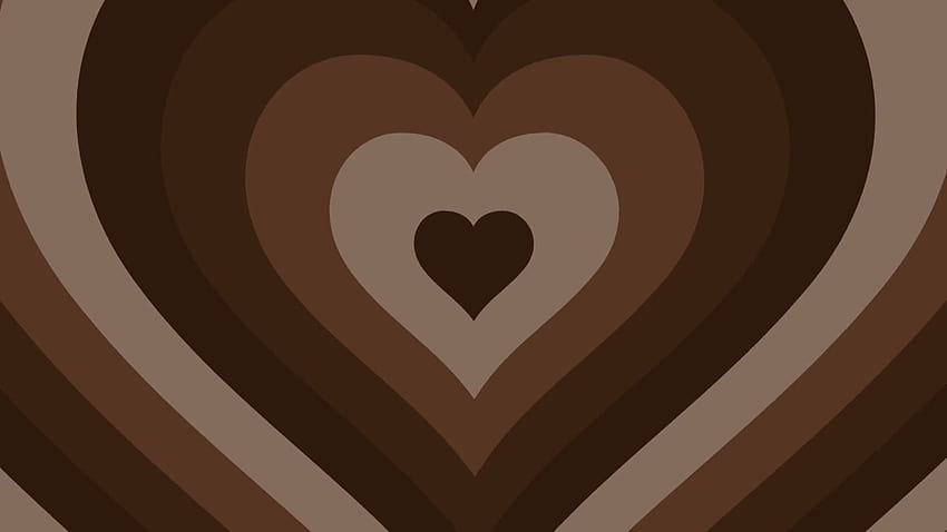 Brown Heart Backgrounds / Backgrounds Loops / Backgrounds Video Love TikTok Eye Trend, estetika hati coklat Wallpaper HD