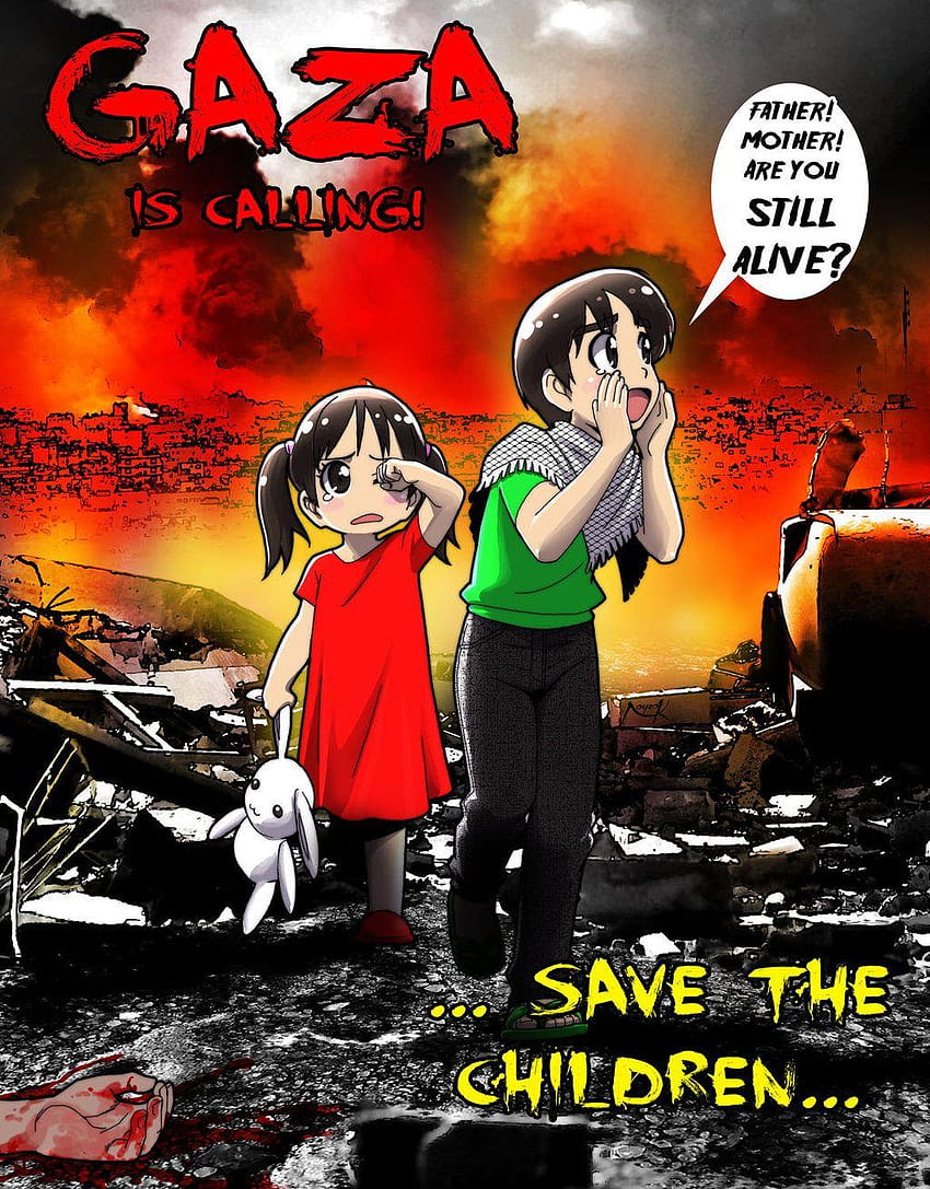 Save the Children by Nayzak, islamic save palestine HD phone wallpaper