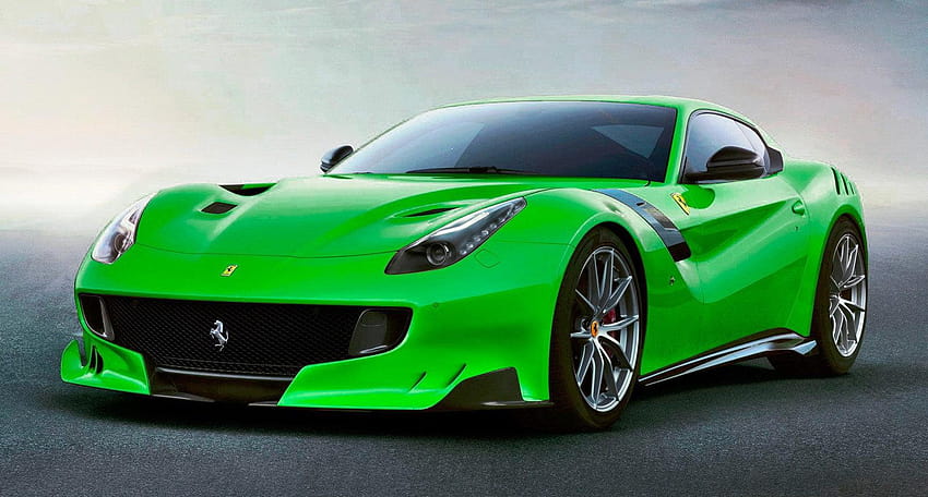Site do carro verde Ferrari F12tdf, carro verde papel de parede HD