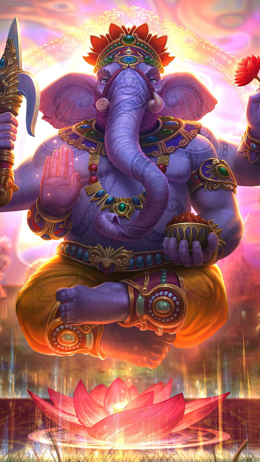 Lord Ganesha, Ganpati Bappa, Ganapati, dios indio, lord ganesh mobile fondo de pantalla del teléfono