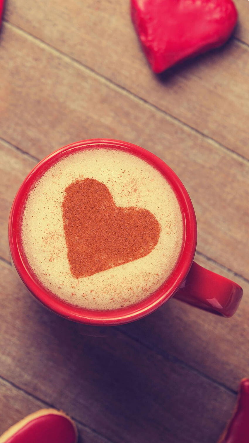 Love Coffee Red Android, Kaffeeliebe HD-Handy-Hintergrundbild