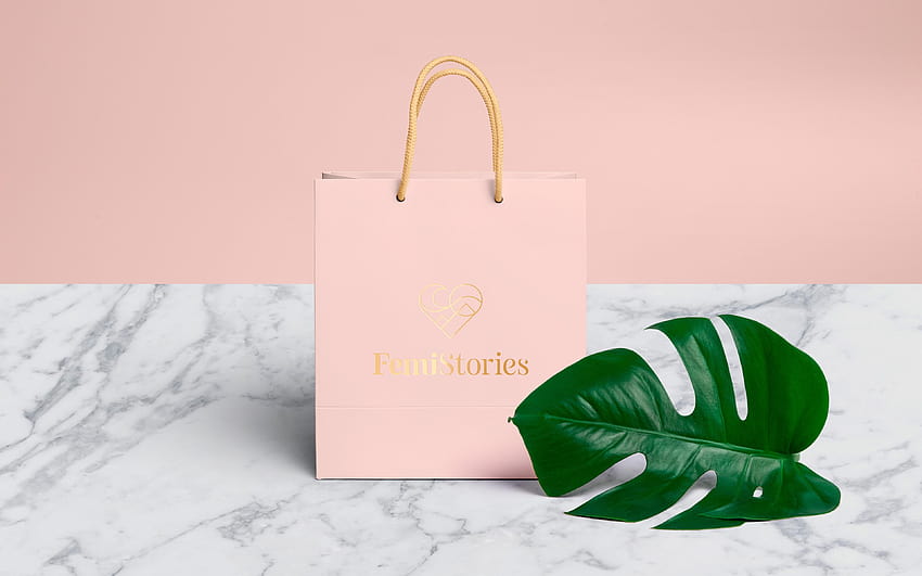 Pink Shopping Bag, Tropical Monstera Leaf, Marble ❤ HD wallpaper
