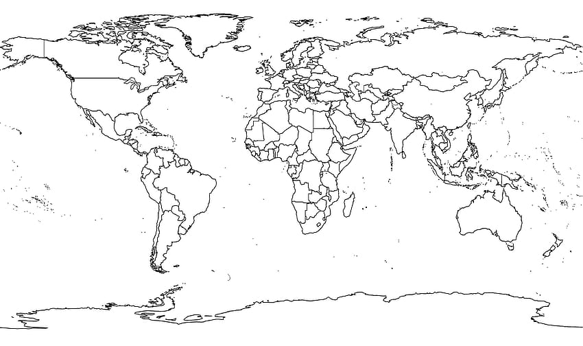 Mapas del mundo, mapa de contorno del mundo fondo de pantalla