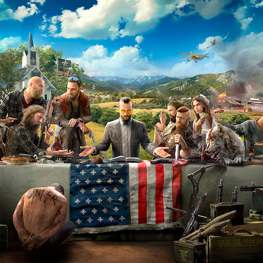 Far Cry 5's violent civil unrest is a much, far cry 5 flag HD phone wallpaper