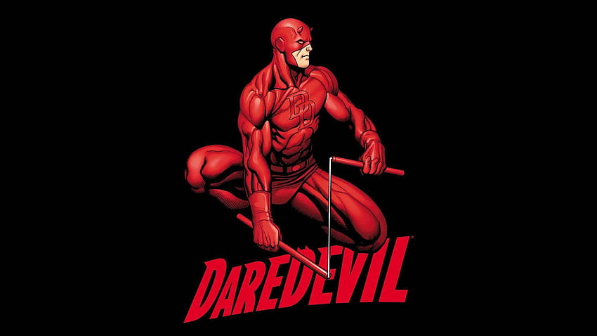 Daredevil, Marvel Comics, Super-héros, Fond noir, 9e art, matt murdock Fond d'écran HD