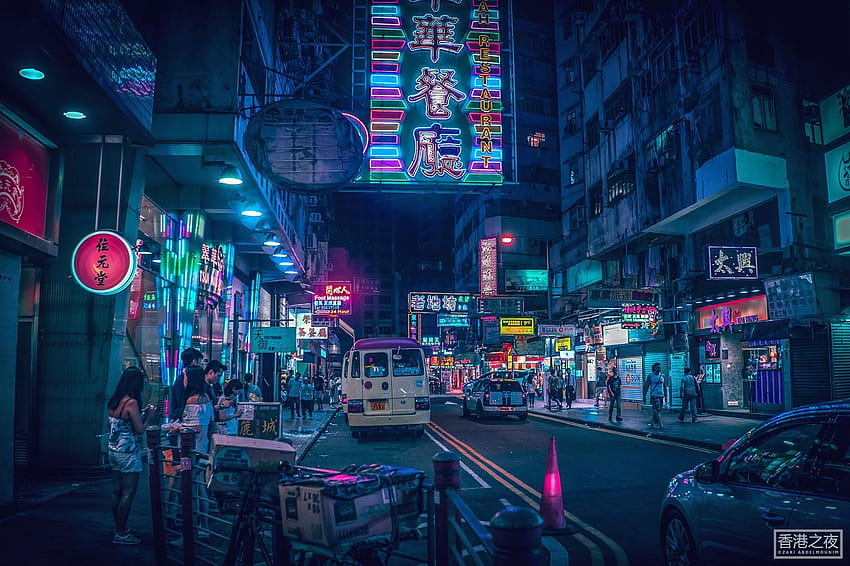 Destinasi Perjalanan Kota Malam Bercahaya Jalan Maju, estetika kehidupan malam ps4 Wallpaper HD