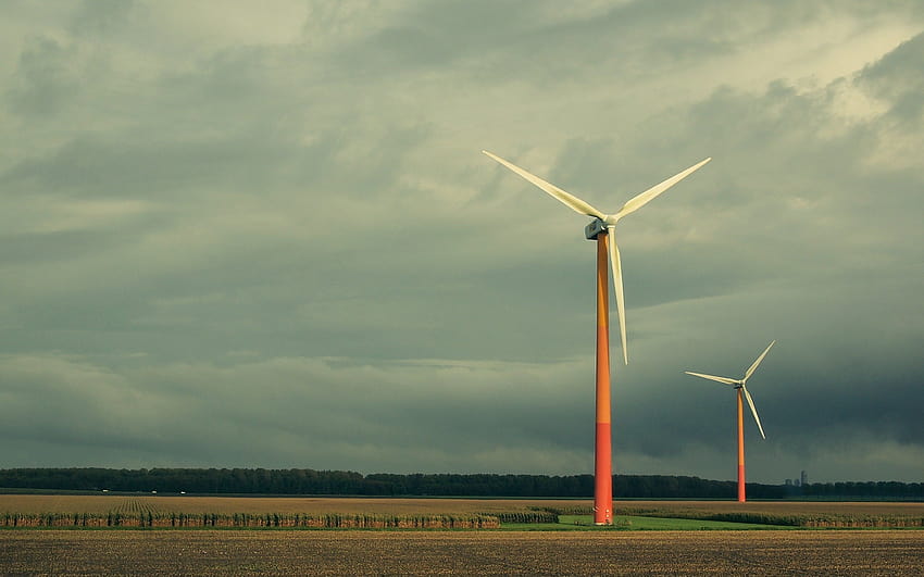 Renewable Energy. Landscape. Windmills. Nature · HD wallpaper
