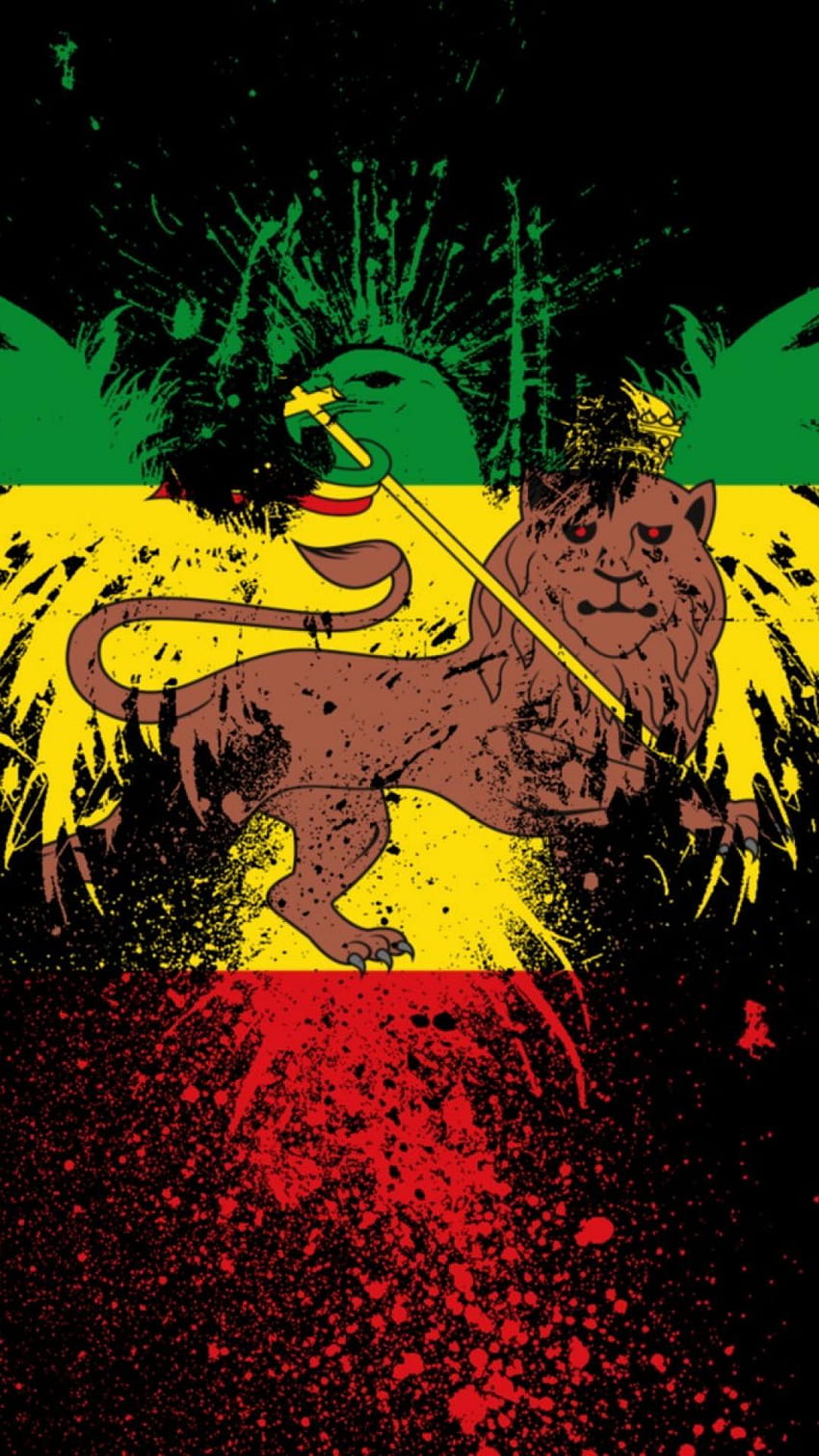 Rasta babylon lions ethiopia black backgrounds rastafari HD phone wallpaper