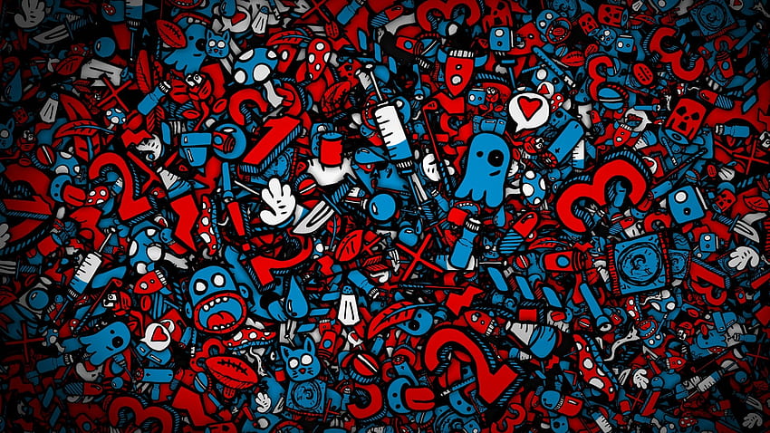 Collage abstract cartoons games logos, games collage HD wallpaper