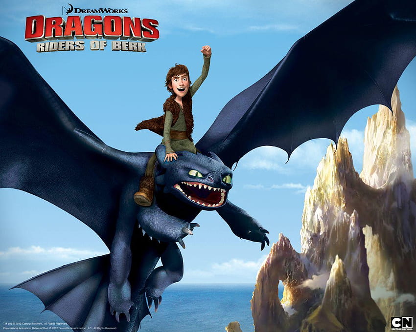 Hiccup and Krokmou the Night Fury de Riders of Berk Fond d'écran HD