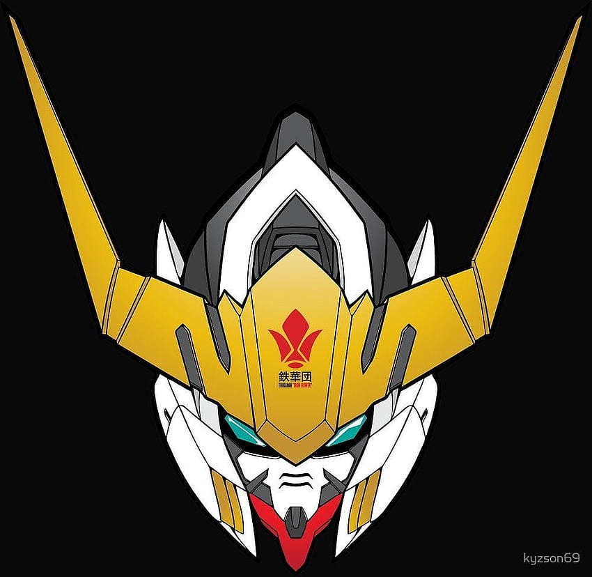 Gundam Barbatos + Tekkadan Iron Flower Logo Dari Iron Blooded Wallpaper HD