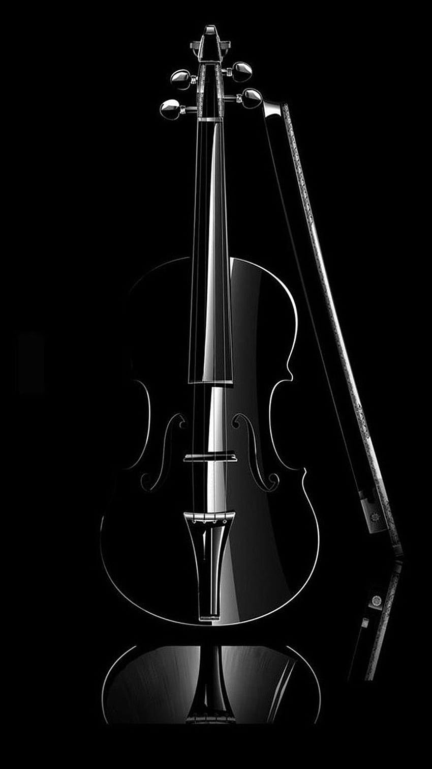 Instrumento musical de violonchelo elegante, violonchelo de anime fondo de pantalla del teléfono