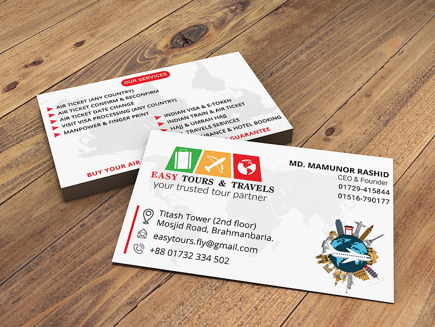 Travel Agency Business Card on Behance, travel visiting card HD wallpaper