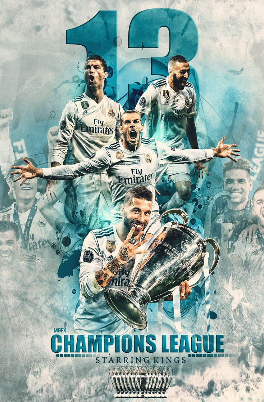 Real Madrid 13 Liga de Campeones, real madrid campeones fondo de pantalla del teléfono
