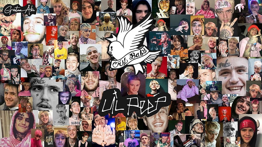 1 Best New Backgrounds Lil Peep Purple Hair, lil peep aesthetic collage HD wallpaper