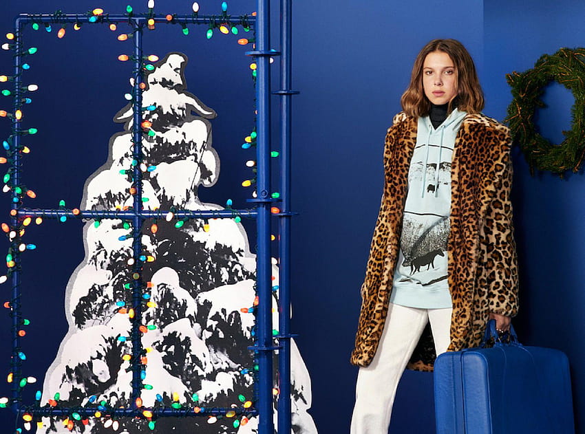 Millie Bobby Brown traz o Natal para Calvin Klein, a estética millie bobby brown papel de parede HD