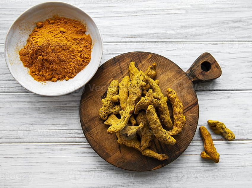 Turmeric powder and dry roots 2780192 Stock at Vecteezy HD wallpaper