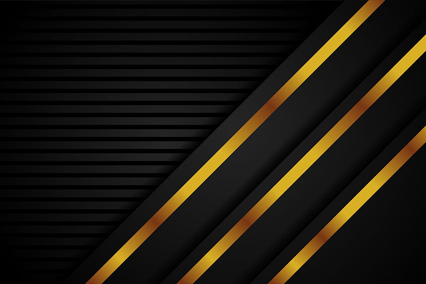 Black Gold Diagonal Abstract Backgrounds, bannière noire Fond d'écran HD