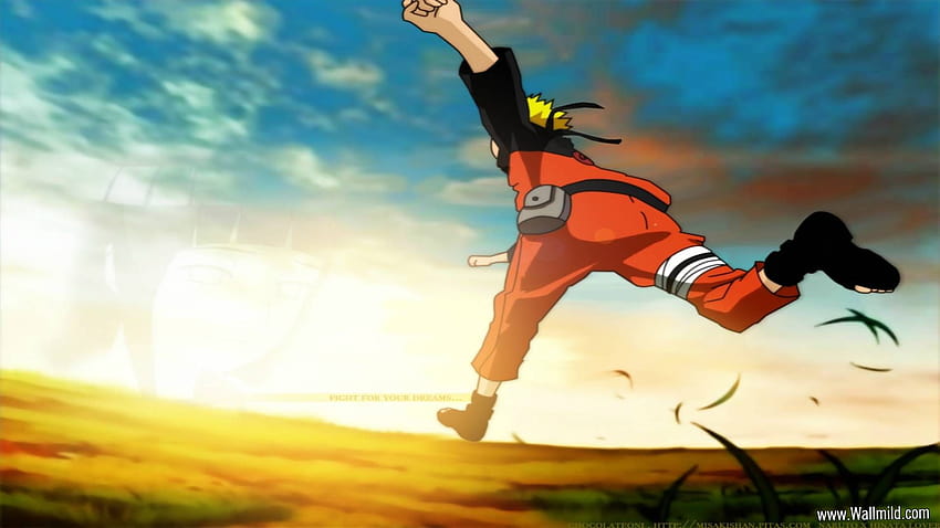 Title Naruto Uzumaki Running HD wallpaper