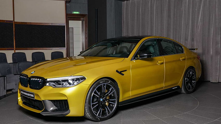First Austin Yellow BMW M5 Competition Has Plenty of Carbon Fiber, bmw m5 competition m performance HD wallpaper