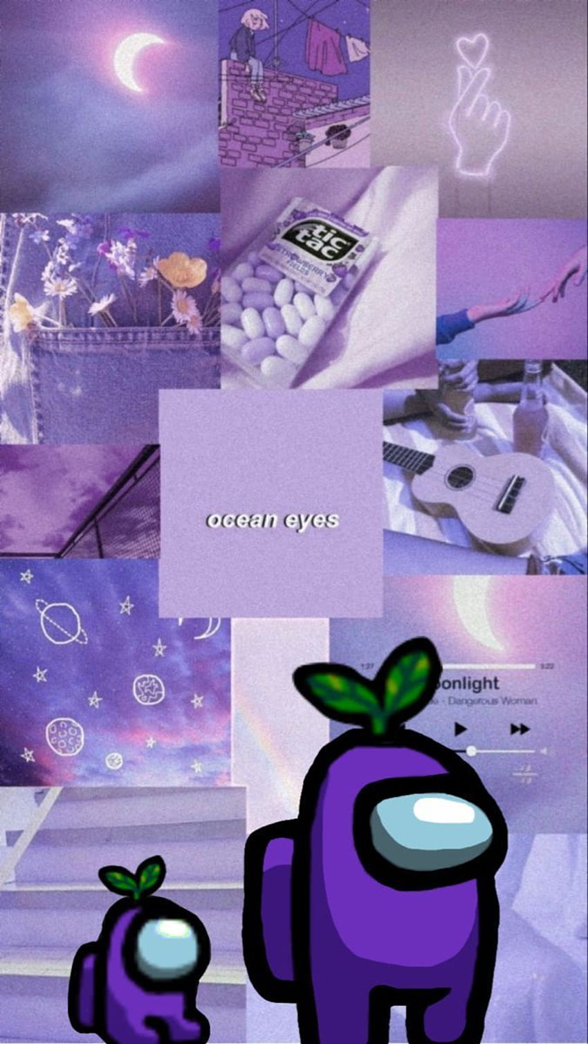 Among us in 2020, aesthetic among us purple HD phone wallpaper