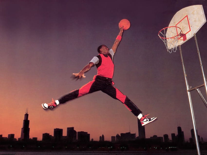 Michael Jordan Dunk, cool michael jordan cartoon HD wallpaper