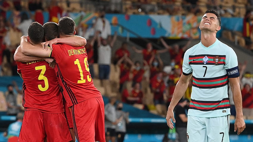 Сърцераздирателно“: Twitterati реагира на отпадането на Португалия от Евро 2020 след загуба от Белгия, Роналдо тъжен HD тапет