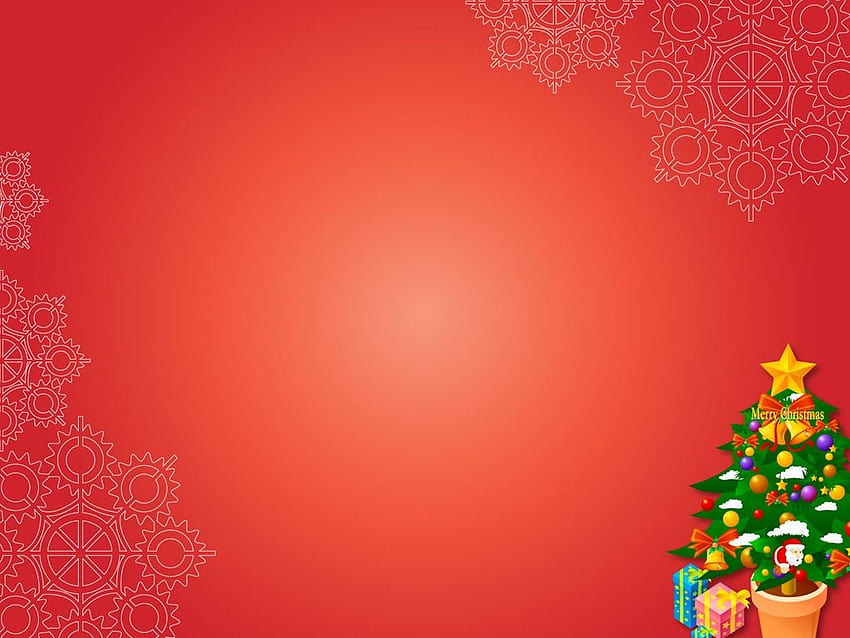 Joyeux Noël Cadeaux de Noël sur fond rouge pour PowerPoint, modèles de Noël Fond d'écran HD