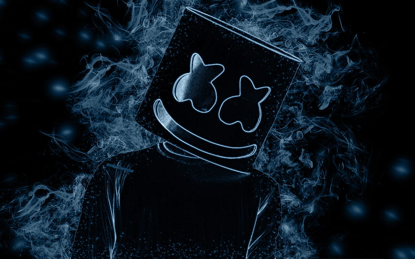 Marshmello, arte de humo, DJ estadounidense, dj marshmello fondo de pantalla