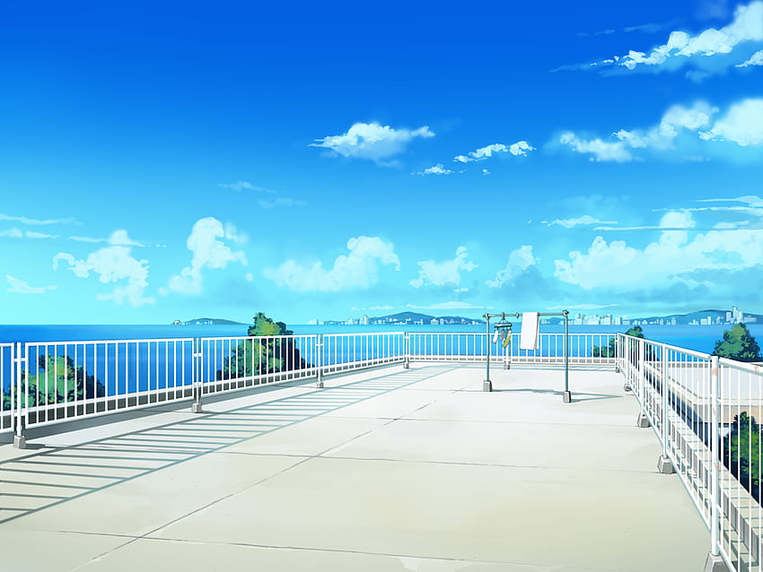 5 najlepszych letnich tła anime na zewnątrz, anime na zewnątrz Tapeta HD