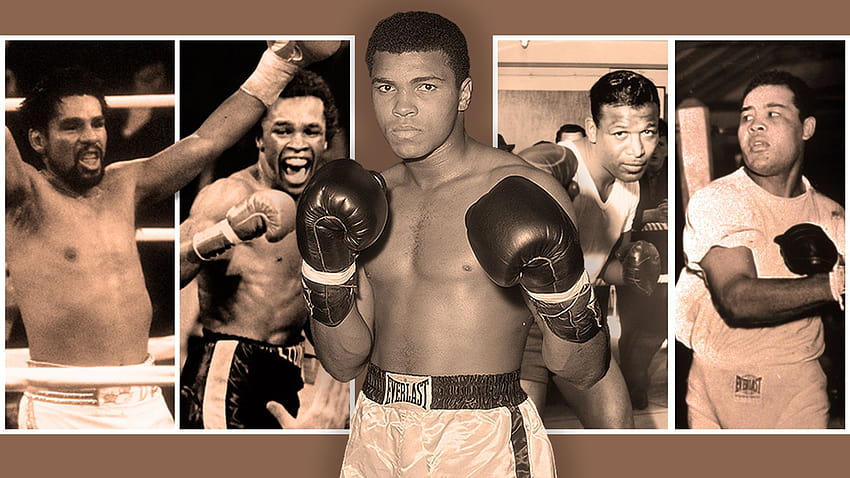 Muhammad Ali, Sugar Ray Robinson e Sugar Ray Leonard lideram o caminho papel de parede HD