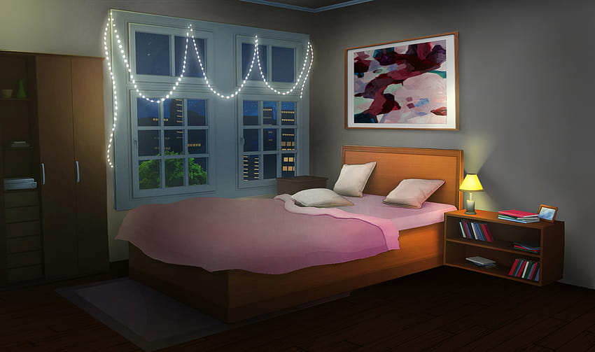 INT. PINK GIRLS BEDROOM, anime pink bedroom HD wallpaper