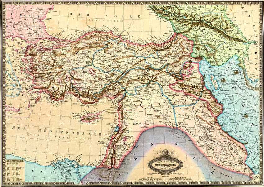 Mapa de Oriente Medio, mapa de Turquía fondo de pantalla