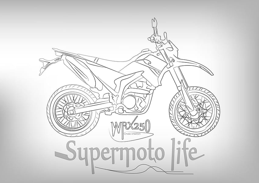 dessin de vélo, yamaha wrx Fond d'écran HD