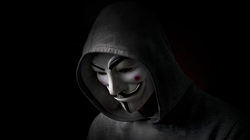 Hacker Anónimo, máscara de hacker fondo de pantalla
