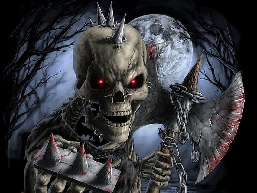 Danger Skeleton, ghost skeleton HD wallpaper