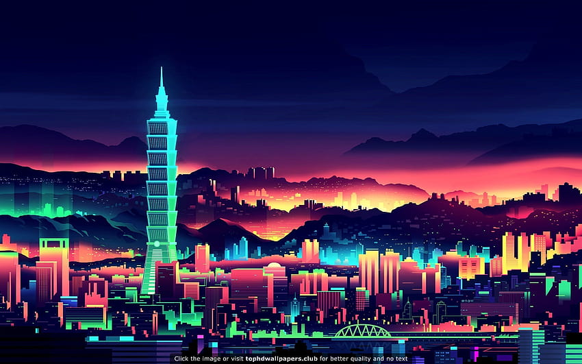 Teléfono colorido de la ciudad, ciudad fondo de pantalla