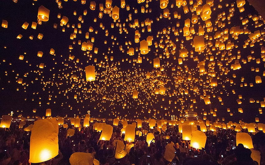 sky lantern also known as Kongming lantern or Chinese lantern is a [1280x800] for your , Mobile & Tablet HD wallpaper