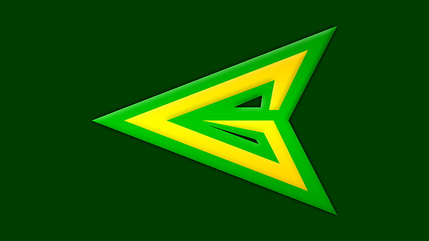 Зелена стрелка, символ на стрелка HD тапет
