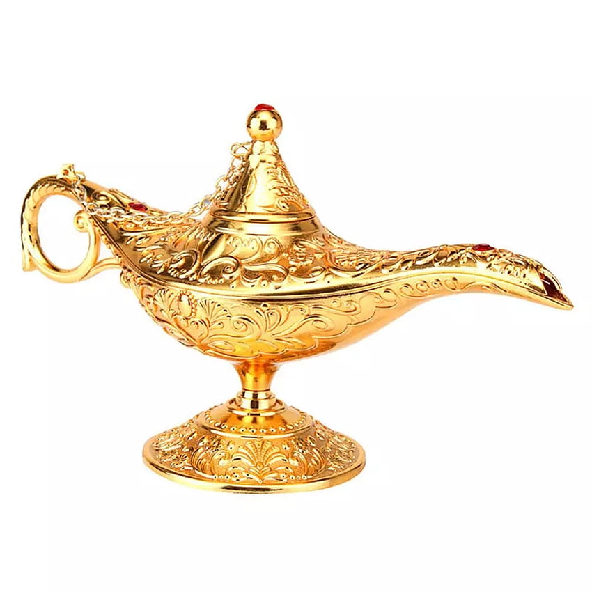 Traditional Hollow Out Fairy Tale Aladdin Magic Lamp Wishing Tea Pot Genie Lamp Vintage Retro Toy For Home Decor Ornaments HD phone wallpaper