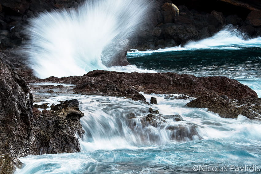 : ocean, blue, sea, wild, white, nature, water, Canon, movement, rocks, waves, madeira, 70200, nature graphy, canon graphy, canicodebaixo, eos7d, canoneos7d 1600x1067, wild ocean HD wallpaper