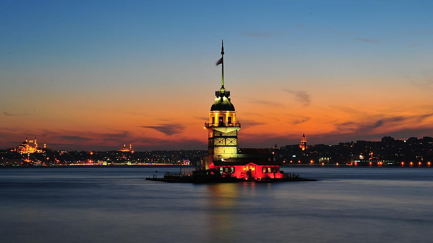 Tower istanbul bosphorus kiz kulesi, istambul HD wallpaper