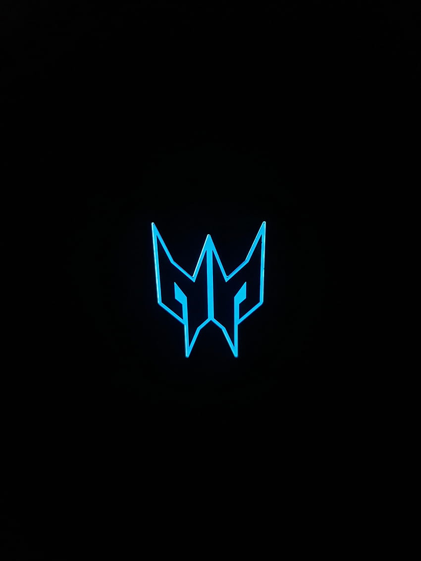 Ciemne logo Acer predator, niebieskie Acer Predator Tapeta na telefon HD