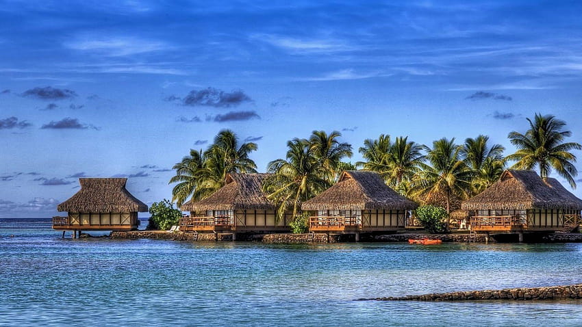 Markiert mit Palmen, Nauru HD-Hintergrundbild