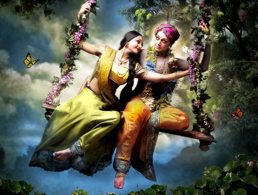 Chroniques de Krishna: Une danse enchanteresse par Danseuse ShobanaMs Fond d'écran HD