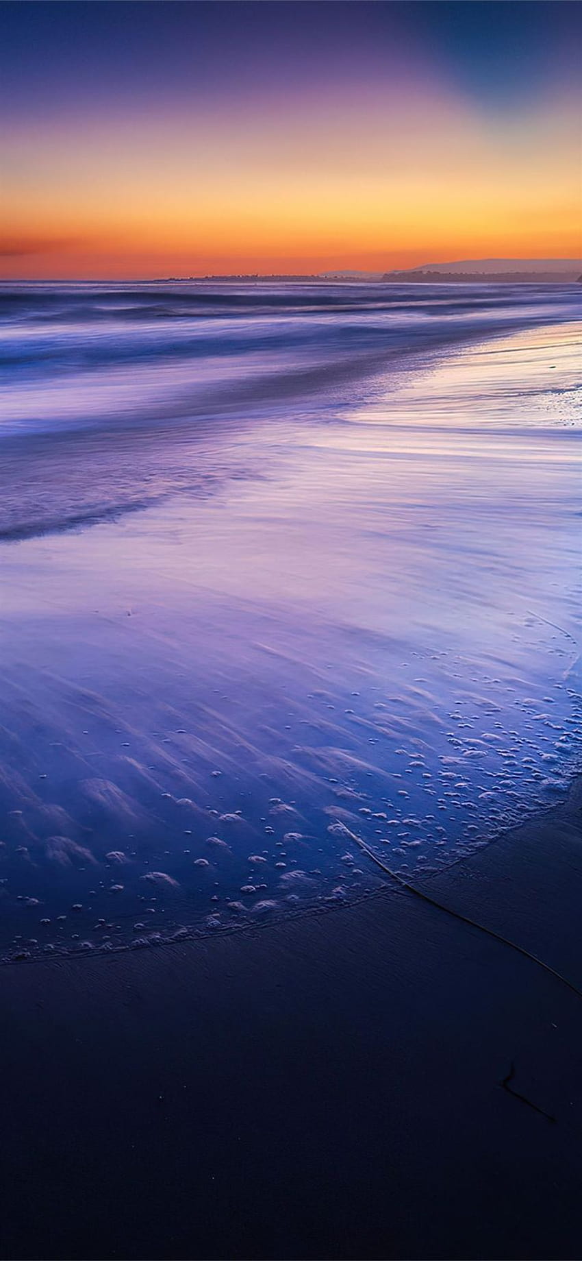 Silent beach wave sunset HD phone wallpaper | Pxfuel