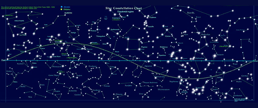 Constelación, Tierra, Constelación HQ, mapa estelar fondo de pantalla
